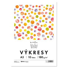 Výkres A3 biely – 180 g/m², 10 listov, fólia