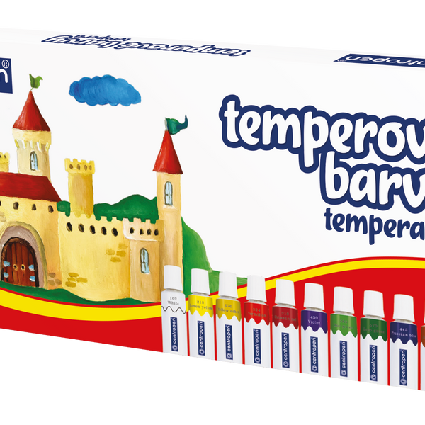 Temperové farby 12 farieb – 12 ml