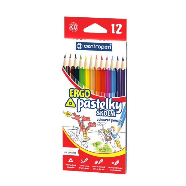 Pastelky trojhranné 12 farieb