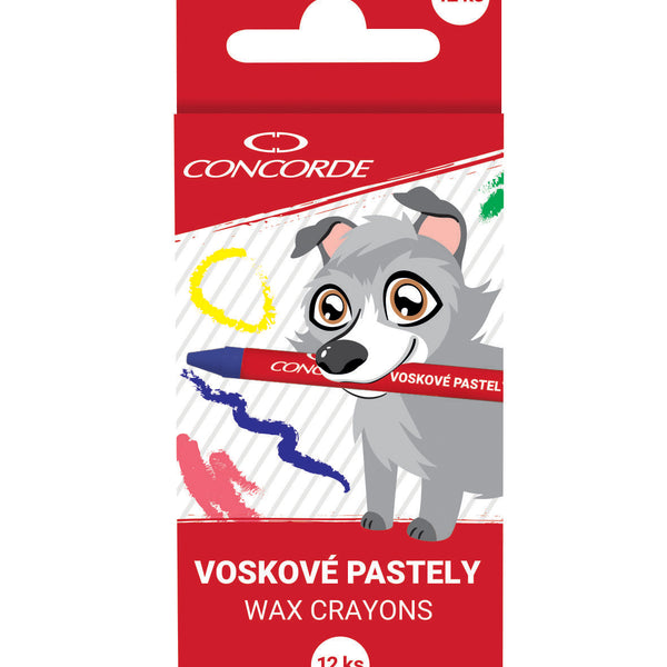 Voskovky Concorde guľaté 12 farieb