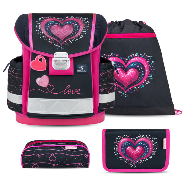 Školská taška dievčenská set - Dark Pinky