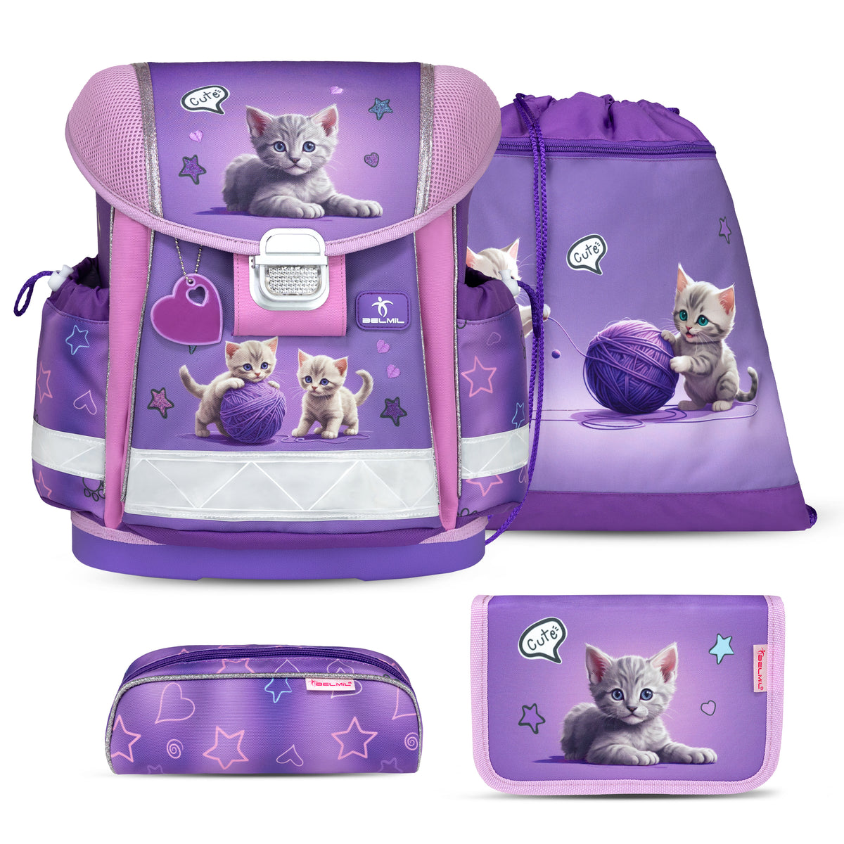 Školská taška dievčenská set - Little kittens