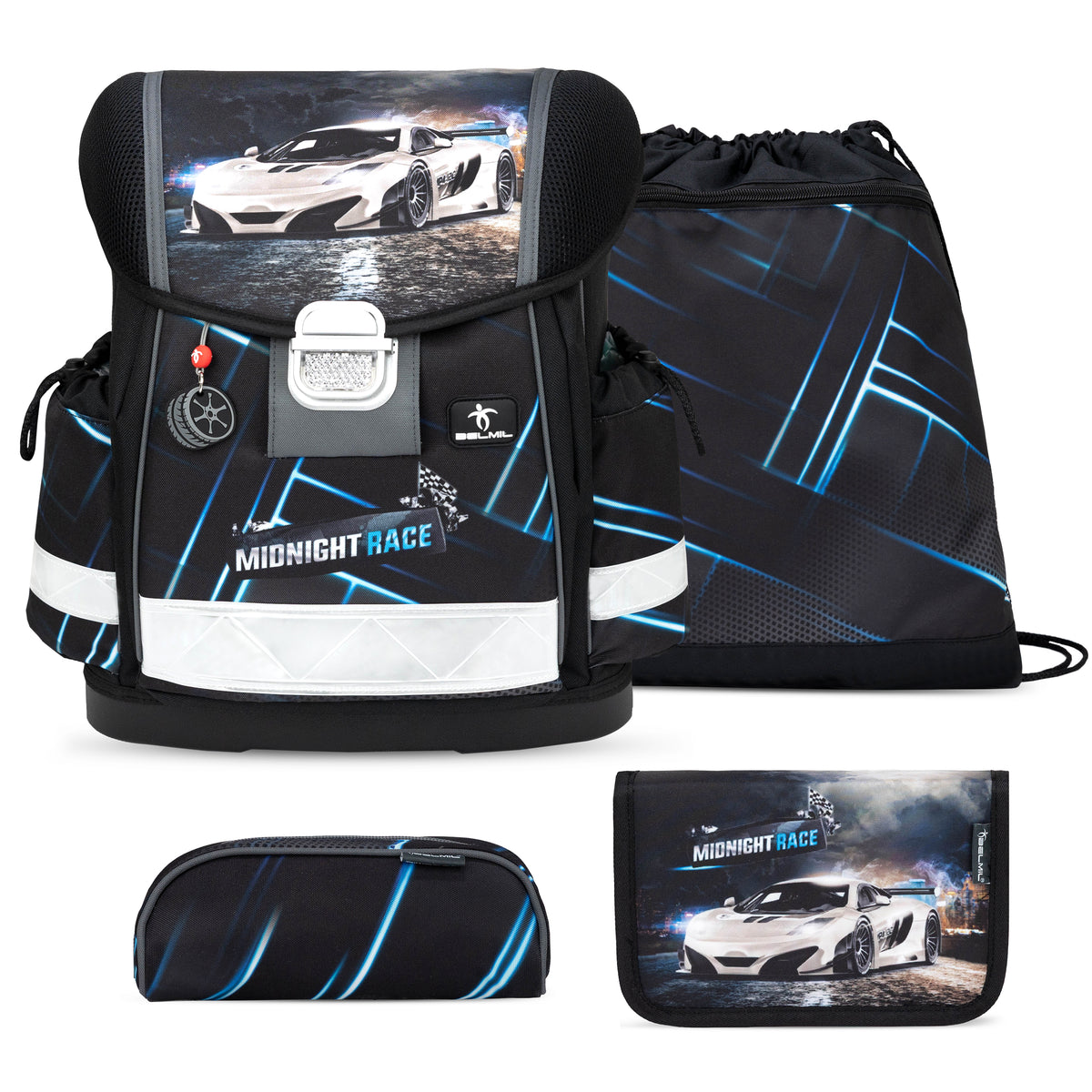Školská taška chlapčenská set - Midnight turbo
