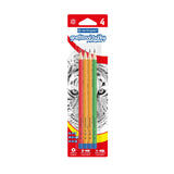 Ceruzky grafitové – šesťhranné, sada 4 ks (1B, 2 × 2HB, H)