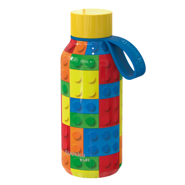 Detská nerezová termo fľaša Color bricks - 330ml