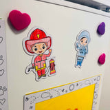 Maľované magnety - Ludia predstavenie na chladničke