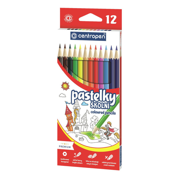 Pastelky šesťhranné 12 farieb