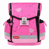 Školská taška dievčenská set - Plus pink black
