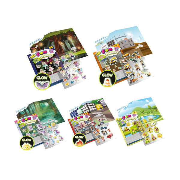 Svietiace 3D nálepky