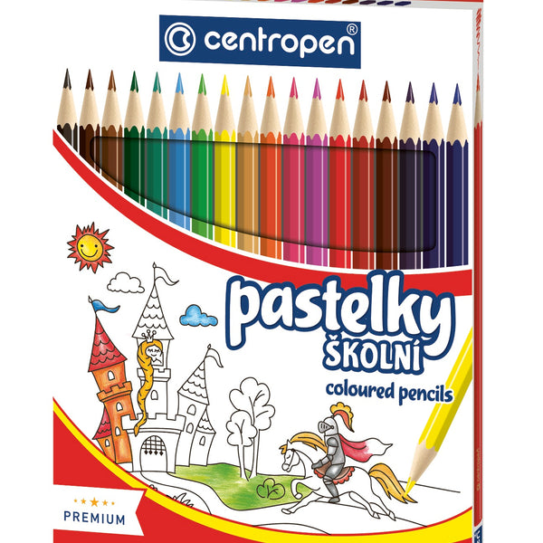 Pastelky šesťhranné 18 farieb