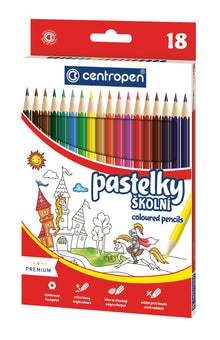 Pastelky šesťhranné 18 farieb