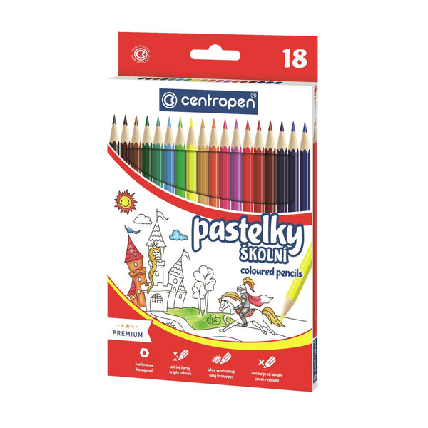 Pastelky trojhranné 18 farieb