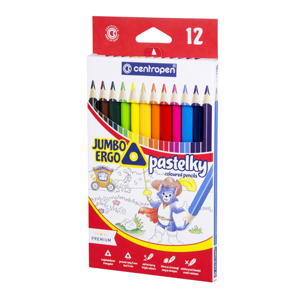 Pastelky Jumbo trojhranné 12 farieb