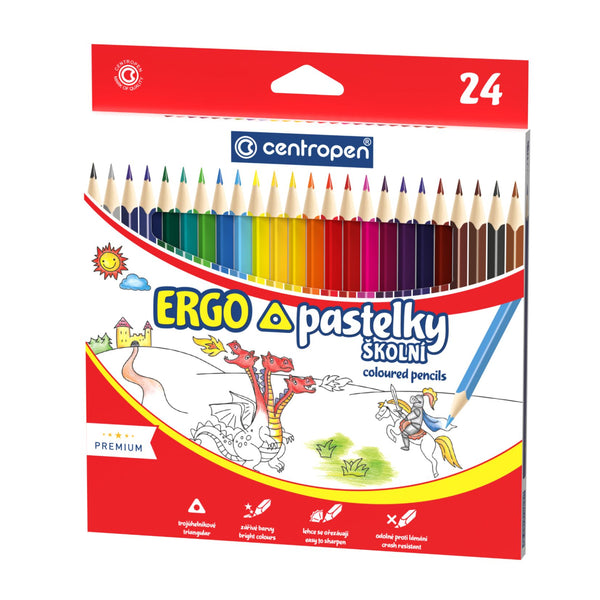 Pastelky trojhranné 24 farieb