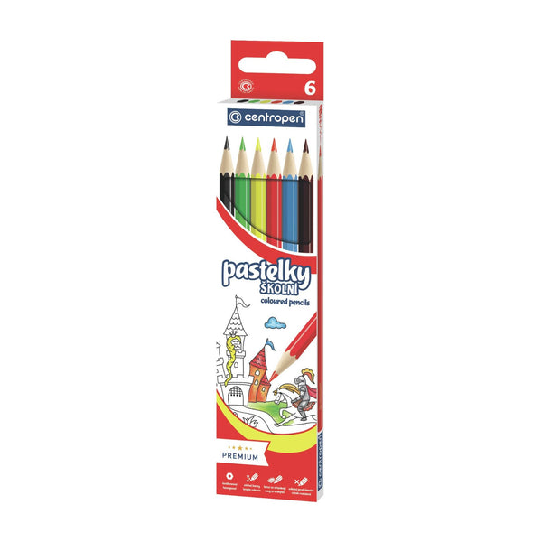 Pastelky šesťhranné 6 farieb