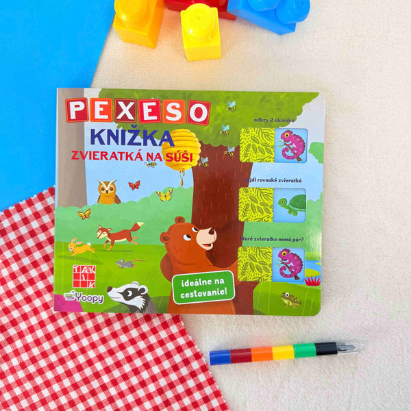 Knižka s okienkovým pexesom - Na súši