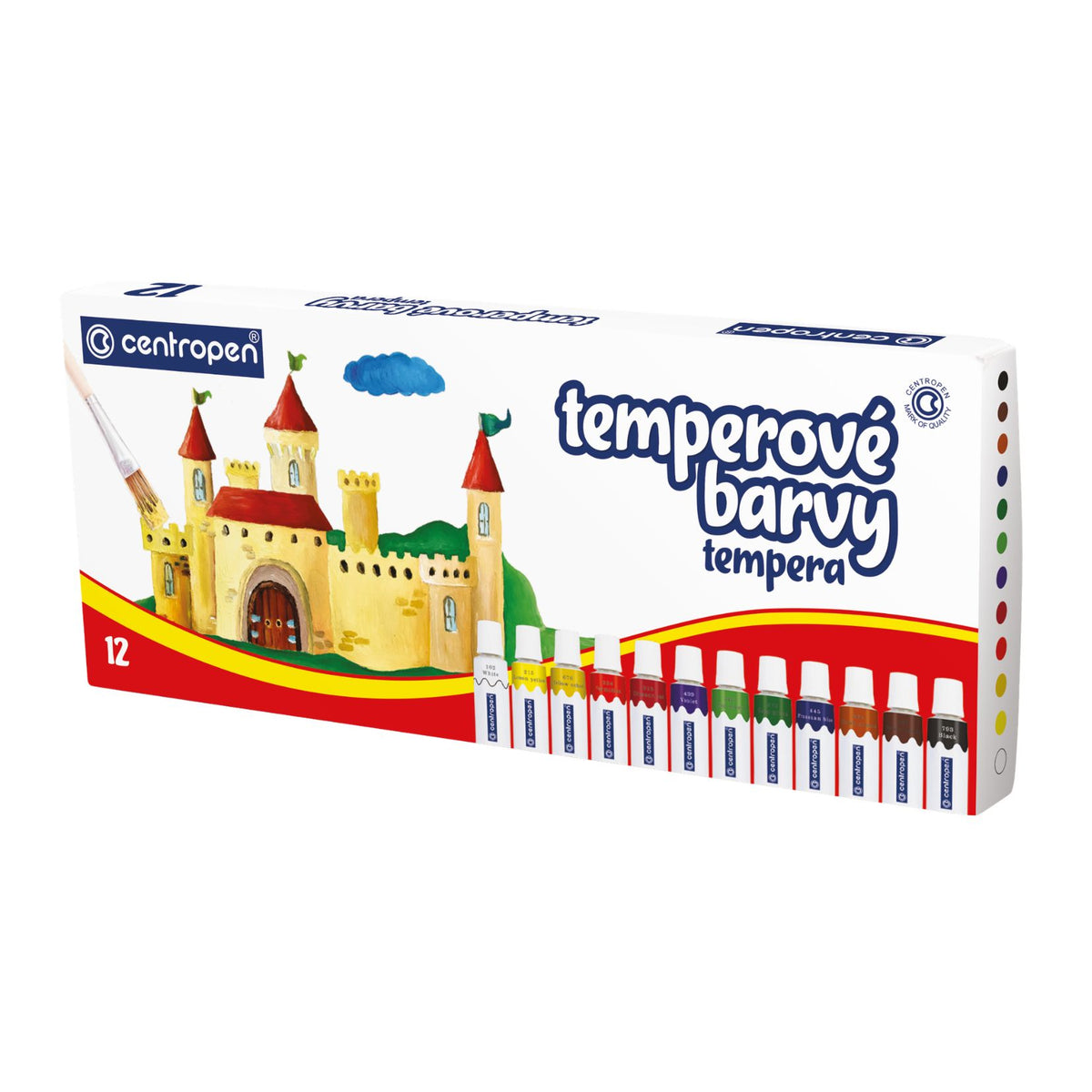 Temperové farby 12 farieb – 12 ml