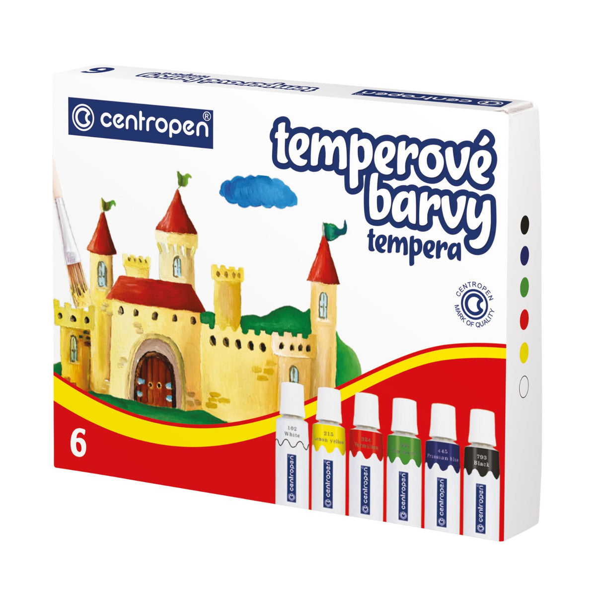 Temperové farby 6 farieb – 12 ml